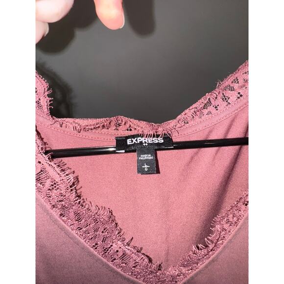 Express Lace Detail Basic Tee - Picture 2 of 2